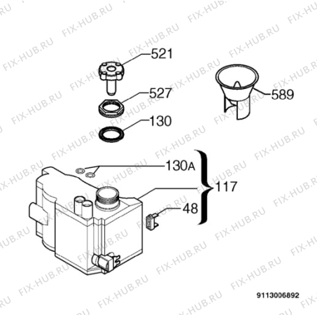 Взрыв-схема посудомоечной машины Rex TP5 - Схема узла Water softener 066